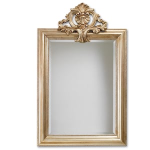 Wall Mirror Louis Philippe Style Silver leaf Antique made in Italy - French Mirror Carved mirror Gilded Vintage Italian decor Item L.F.