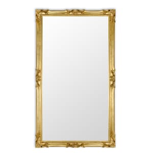 Classic French Style Wall Mirror with Gold Leaf - Made in Italy - Full length Louis XIV Antique Style Mirror 82x142 cm item # 5005_Gold