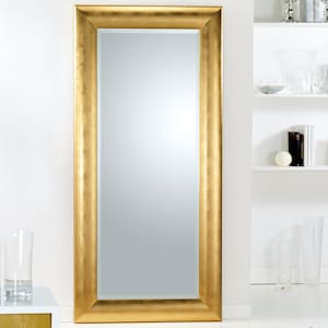 Full length mirror Gold leaf Frame - Entryway large mirror - Dressing xxl mirror - Modern mirror made in Italy Huge mirror wall leaner #5095