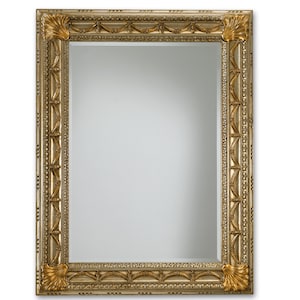 Baroque Rococò Mirror Antique Silver and Gold Leaf - Made in Italy - Large Antique Vintage Mirror French Style ornate Mirror Item # 5061