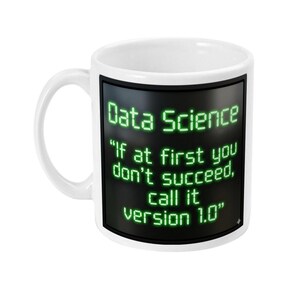 Data Science-koffiemok Grappig cadeau data-analist Programmeur Tech Nerd Witte keramische kop StingWray Designs