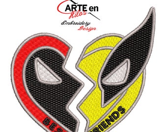 deadpool and wolverine embroidery