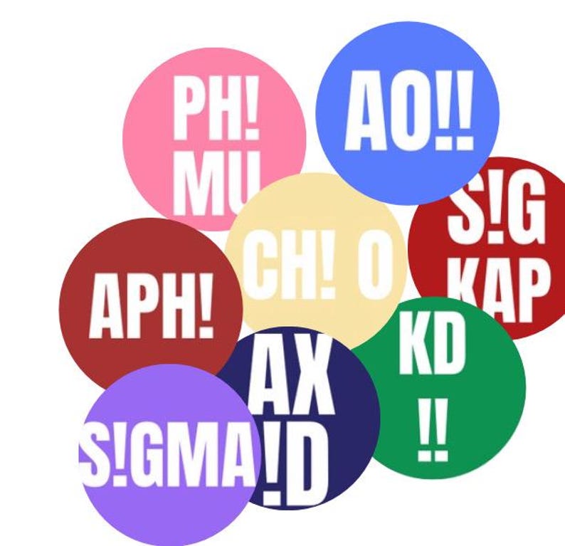 May include: A collection of colorful circular stickers with white text. The stickers are in various colors, including pink, blue, red, yellow, purple, navy, and green. Each sticker features a unique combination of letters and symbols.