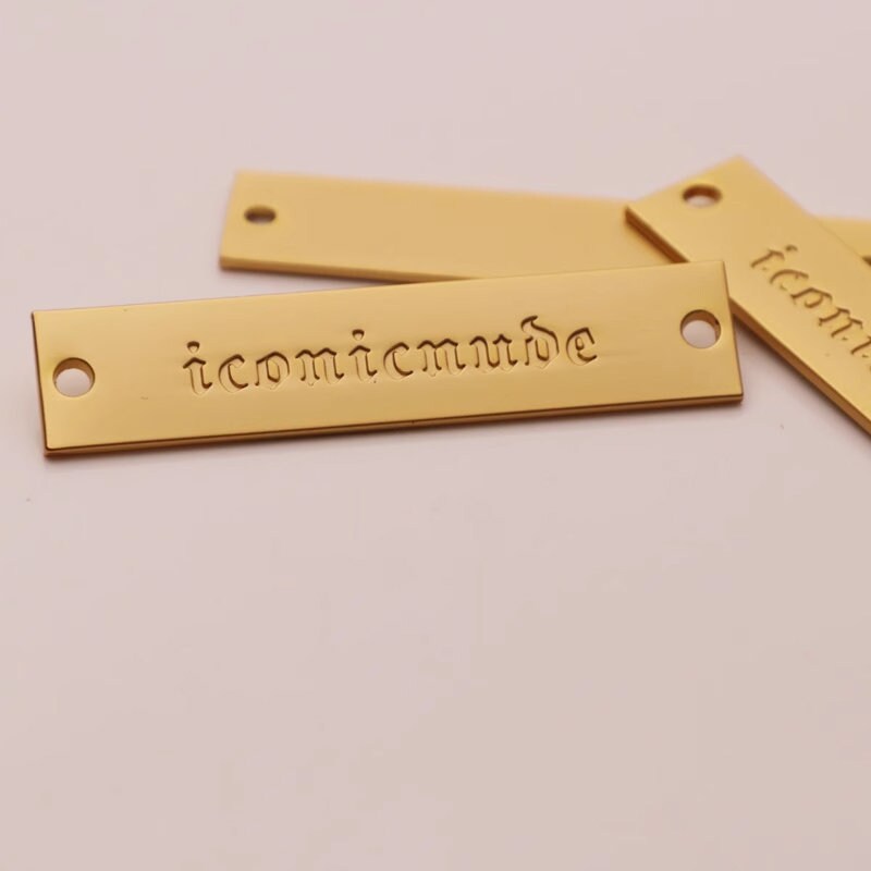 Buy Wholesale China Bag Accessories Labels Diy Custom Handmade Gold Brand  Name Logo Metal Tags For Handbags & Metal Label at USD 0.1
