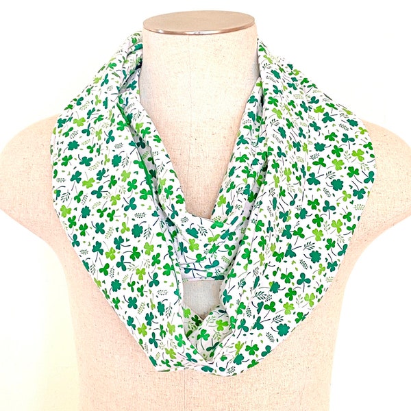 Shamrock Scarf with hidden pocket - great for St. Patrick's Day parades