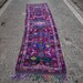 Purple Rug, Runner Rug, Hallway Rug, Organic Rug, Turkish Rug, Oushak Rug, Vintage Rug, Free Shipping 2.8' x 11.2', Handicraft Rugs SN-1557