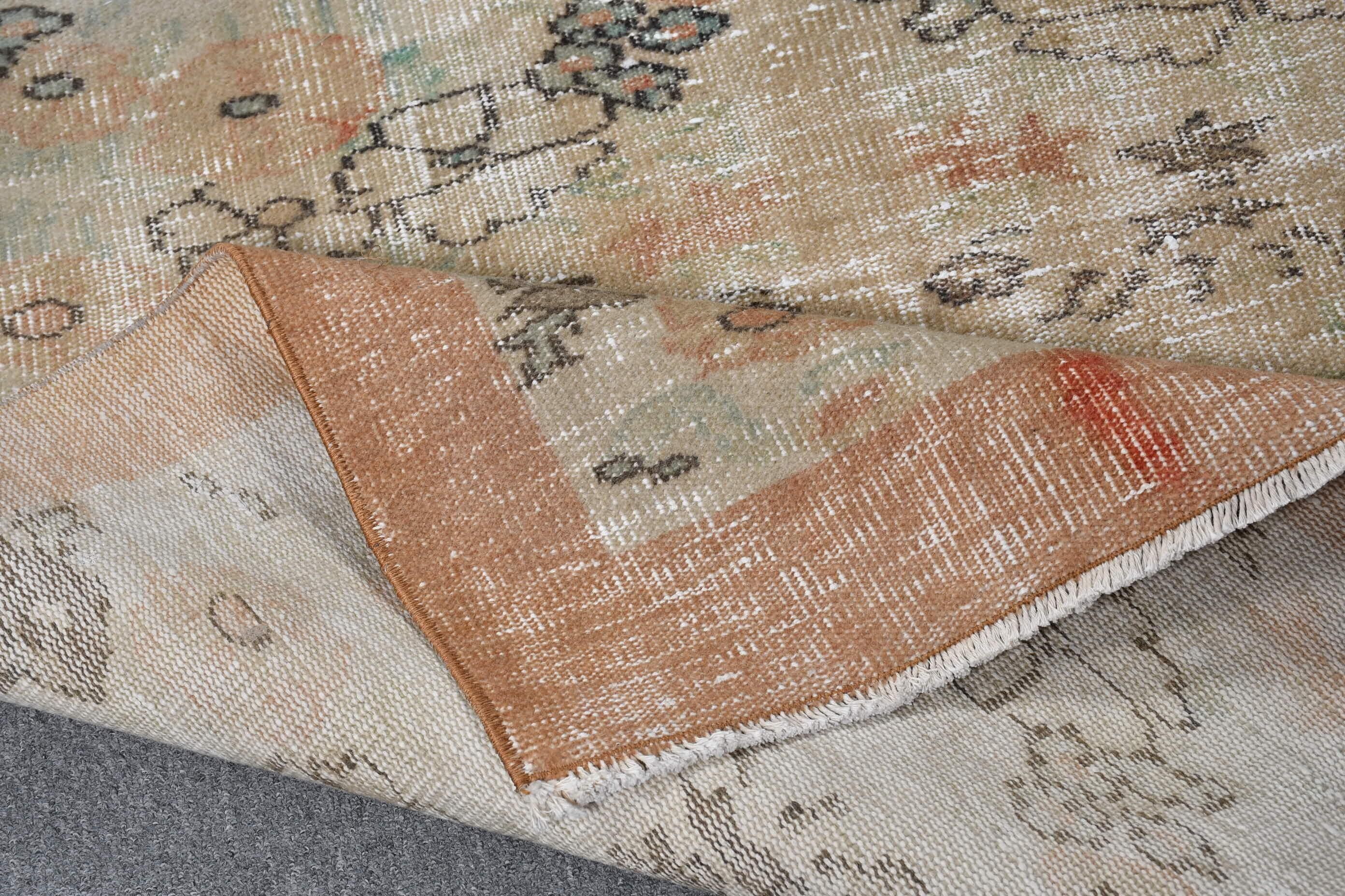 トルコ絨毯、4 x 8 フィートのエリア ラグ、ヴィンテージ ラグ