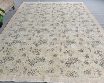 トルコ製特大ラグ 7.3x11.2フィート (223 x 340 cm)、ヴィンテージ