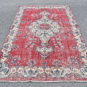 Living Room Rug, Turkish Rug, 5.6 x9 , Large Rug, Vintage Rug, Antique Rug, Oriental Rug, Wool Rug, Handmade Rug, Organic Rug, SN- 4399