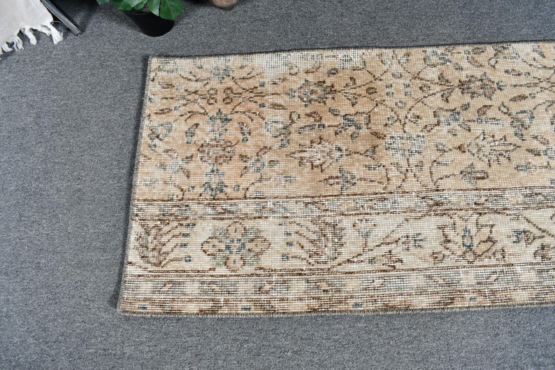 2x4 Small Rug, Vintage Rug, Turkish Rug, Oushak Rugs, Rugs for Entry, 1