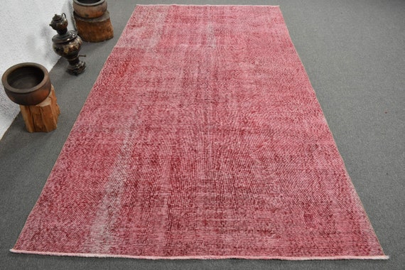ヴィンテージラグ、オーバーダイトルコラグ、5.3x9.5フィートの大型