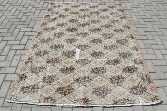Vintage Rug, Turkish Rug, Area Rug, Oushak Carpet, 61x85