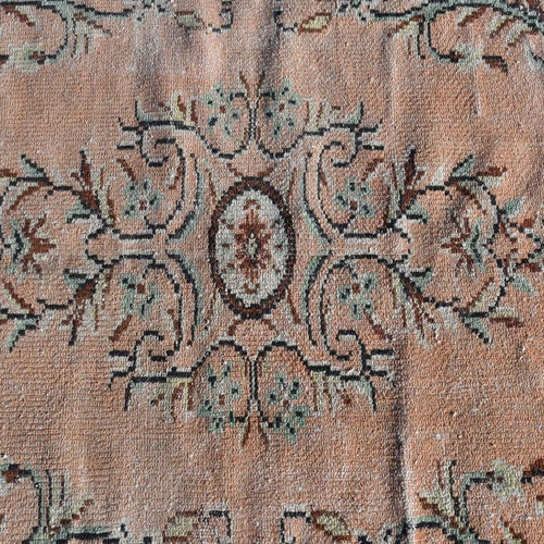 Area Rug, Vintage Rug, Turkish shops Rug, Home Decor Carpet, 47x104 Inches Orange Carpet, Decorative Floor Carpet, Handwoven Bedroom Carpet, 7669