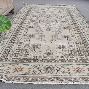 Large Rug, Vintage Rug, Turkish Rug, Anatolian Rug, Rugs For Bedroom, 4.8x9 ft Beige Rug, Oushak Rug, Oriental Rugs, Gift For Him,  12610