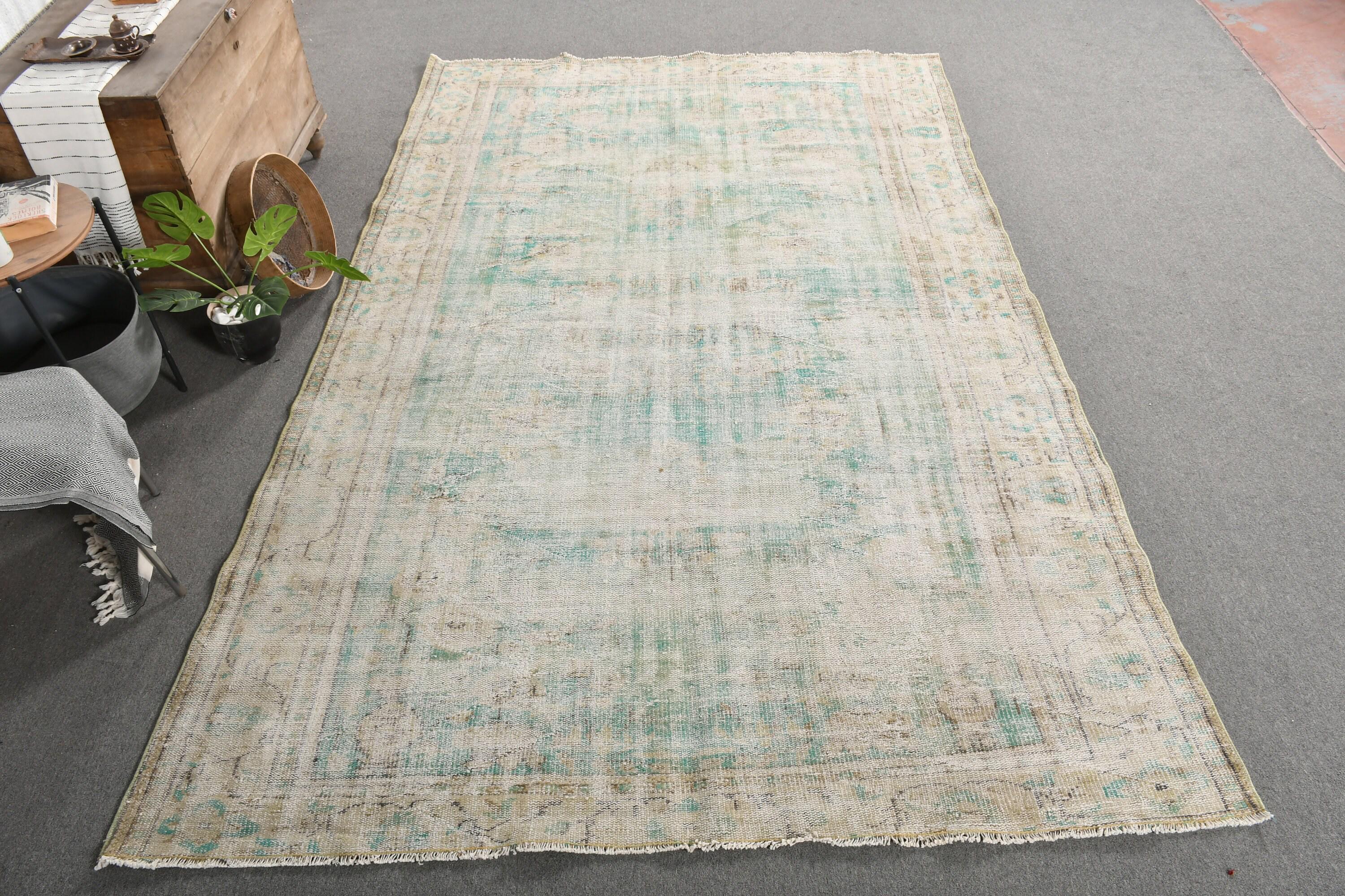 本物のトルコラグ ヴィンテージ ハンドメイド カーペット 201 x 313 cm