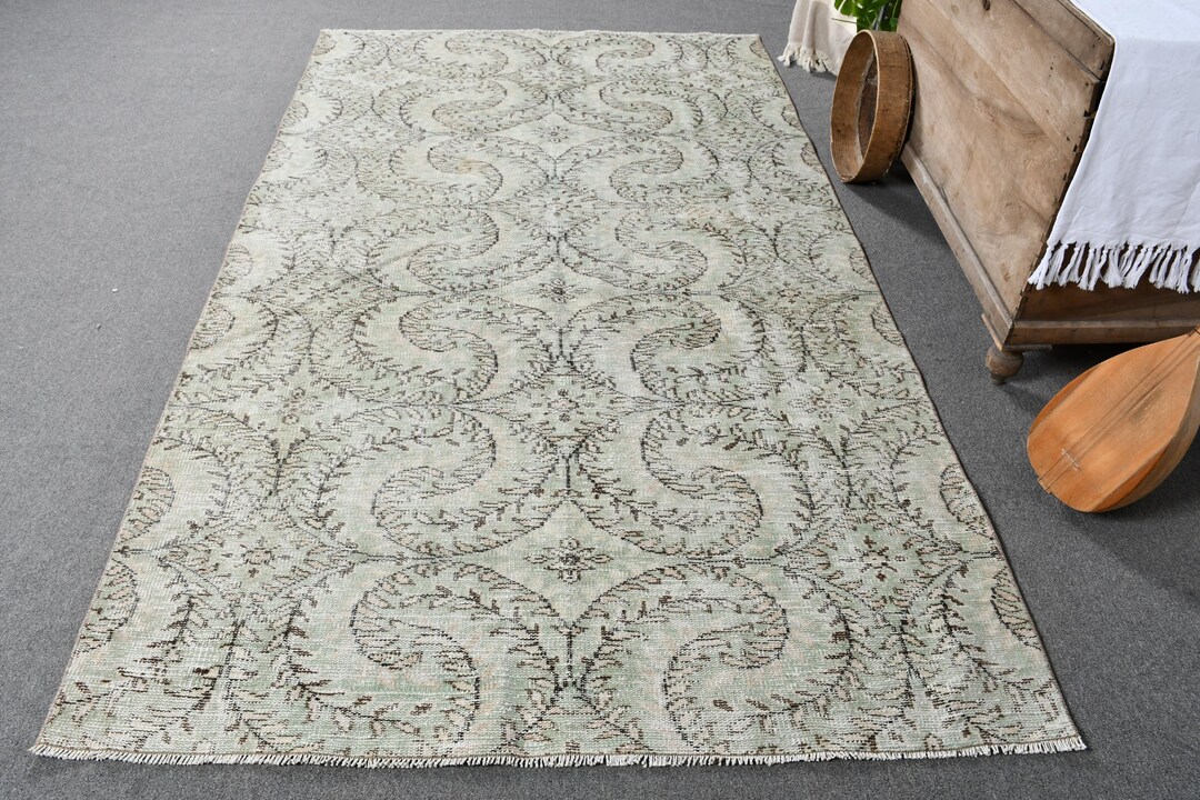 5x9インチの大型ラグ、ヴィンテージラグ、トルコラグ、アナトリアラグ