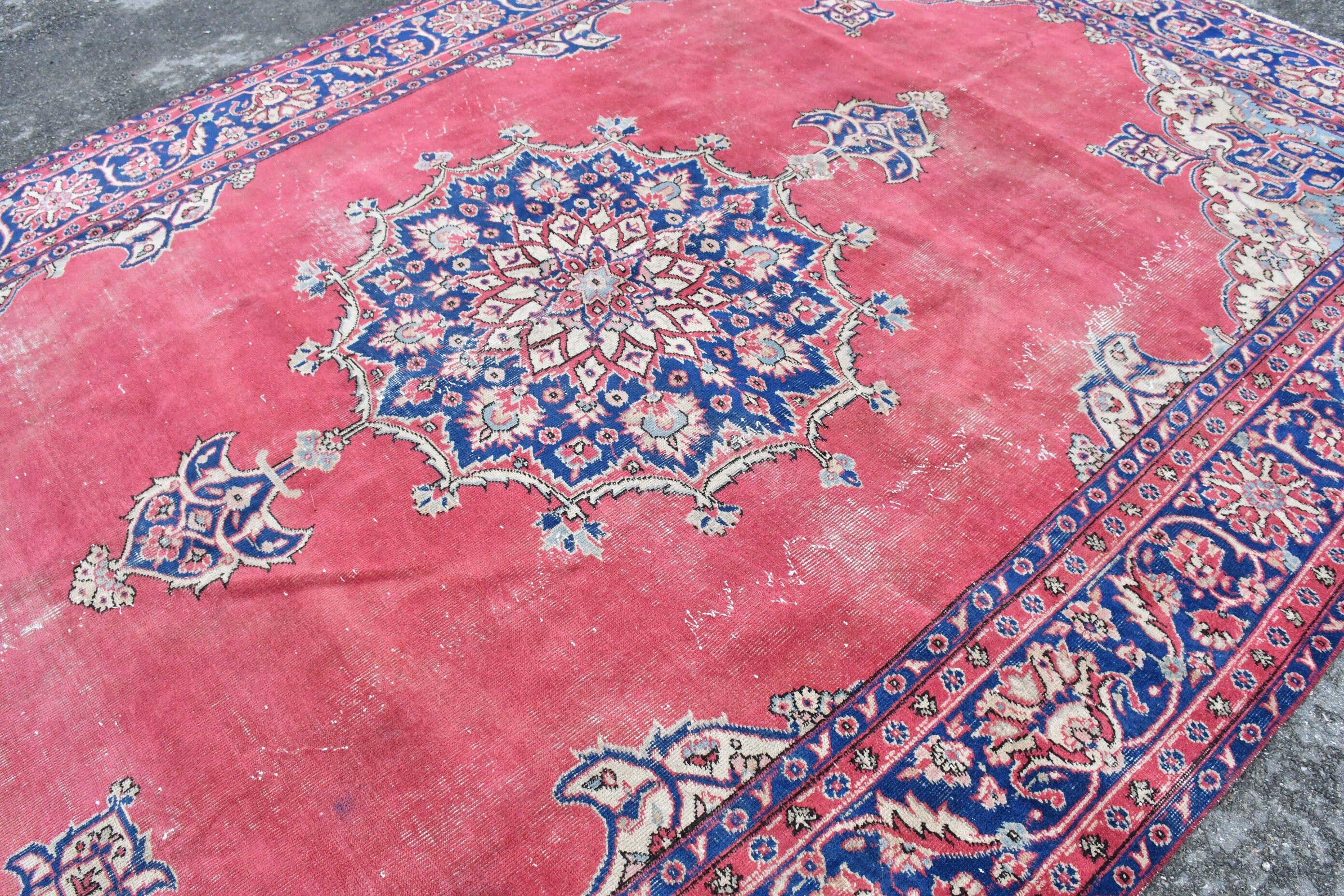 Oversize Rug Turkish Rug 9.1x13.6 feet Floral Rug Large Etsy