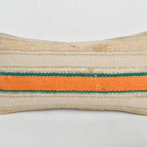Poduszka Vintage, Poduszka Boho, Poduszka Turecka 8x16, Poszewka na Poduszkę Kilim, Poduszka Beżowa, Poduszka Lędźwiowa, Poduszka Kilim w Paski Vintage,