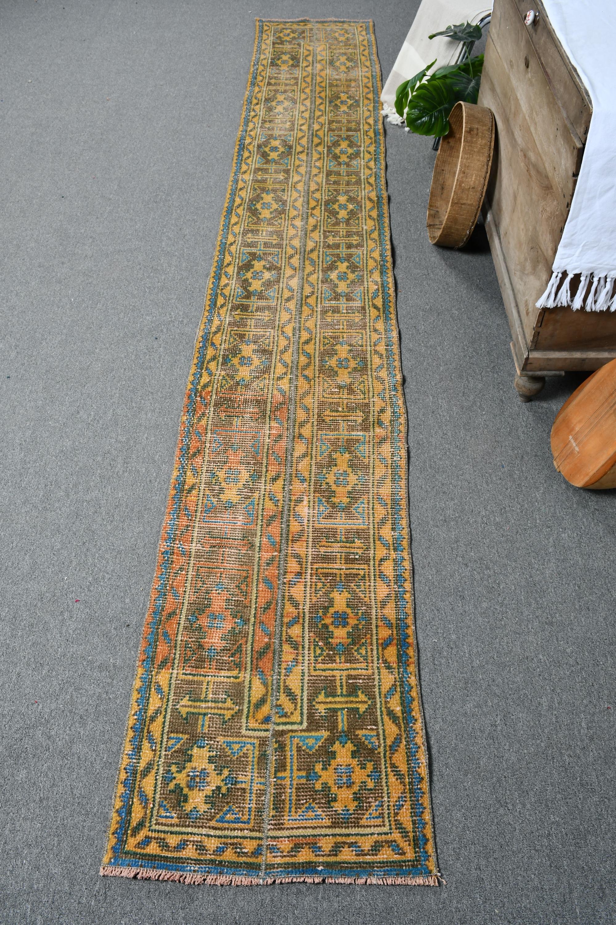2x12 Runner Rug, Turkish Rug, Vintage Rug, Patchwork Rug, Antique