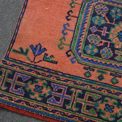 Vintage Rug, Turkish Runner Rug, Oushak Carpet, 38x135 shops inches Red Carpet, Outdoor Rug, Corridor Carpet, Handwoven Stair Carpet, 10992