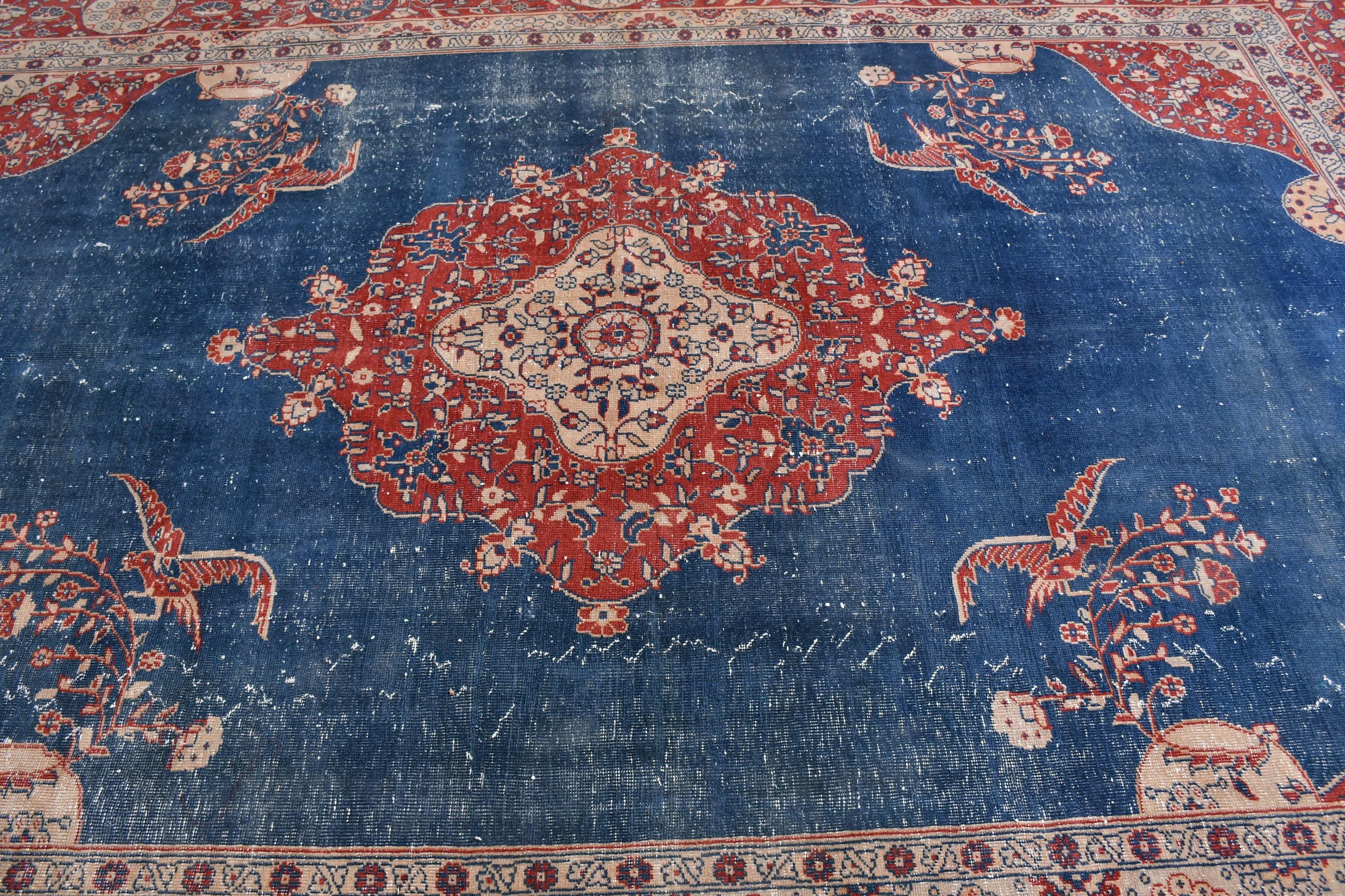トルコ製特大ラグ 7.3x11.2フィート (223 x 340 cm)、ヴィンテージ