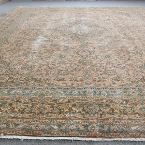 トルコ製特大ラグ 7.3x11.2フィート (223 x 340 cm)、ヴィンテージ