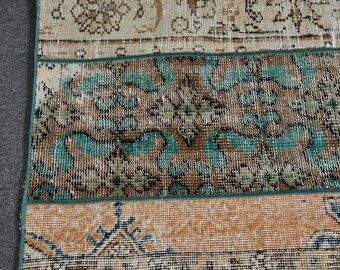 ヴィンテージラグ、3x5アクセントラグ、パッチワークラグ、トルコラグ