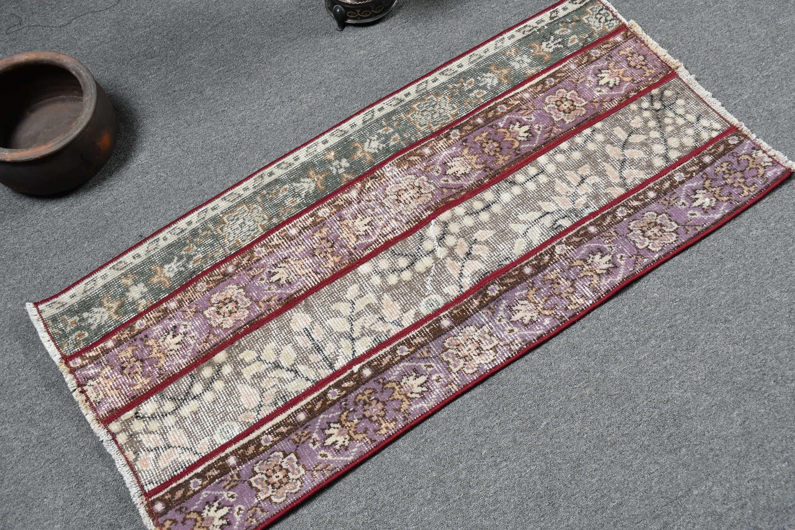 Turkish Rug, Small Patchwork Rug, Vintage Rug, Antique Rug, 21x46 Inches Purple Rug, Handmade Little Carpet, Wool Kitchen Carpet, 11034 - Etsy Turkish Rug, Small Patchwork Rug, Vintage Rug, Antique Rug, 21x46 Inches Purple Rug, Handmade Little Carpet, Wool Kitchen Carpet, 11034 - Etsy
