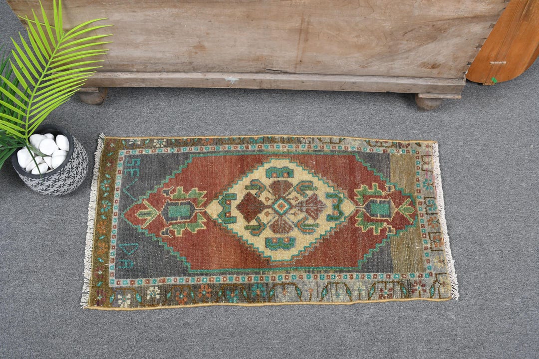 Vintage Turkish Rug 2x3ft 46x88cm - Etsy Ireland