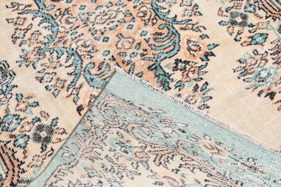 83.5×40 \"Green sea” ViNTAGE TURKiSH RUG Turkish Rug, Vintage Rug, Green Rug, 5 X 8.5 Ft Home Decor