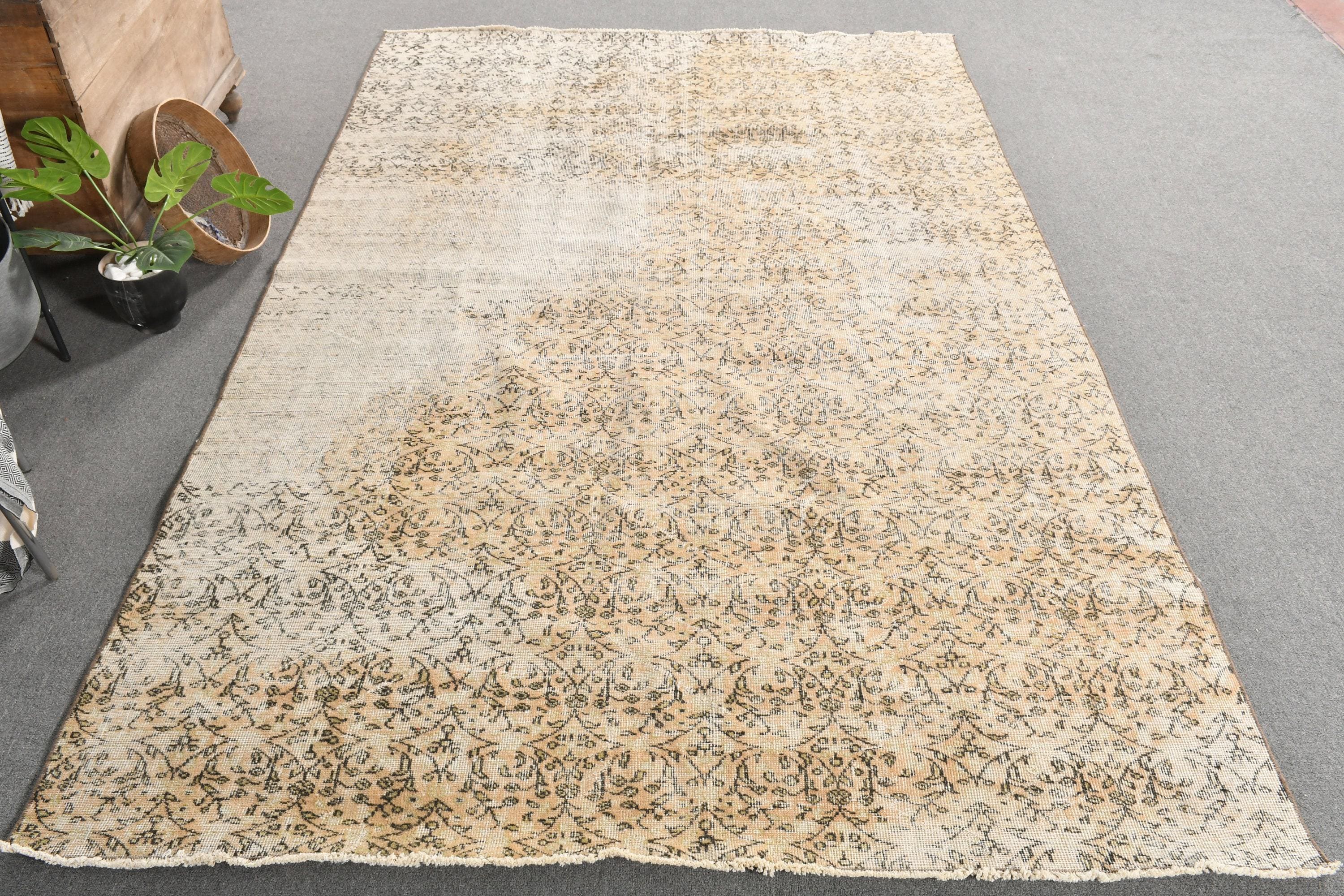 Turkish 6.4x10.2 Ft Rug, Vintage Large Rug, Gray Rug - Etsy