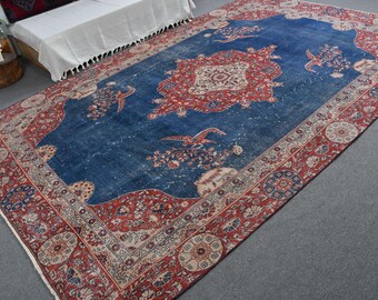 トルコ製特大ラグ 7.3x11.2フィート (223 x 340 cm)、ヴィンテージ