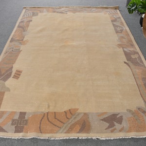 Vintage Rug, Turkish Rug, 6x8 ft Large Rug, Anatolian Rug, Rugs For Dining Room, 5.5x7.8 ft Beige Rug, Decorative Rug, Tribal Turkish Rug,