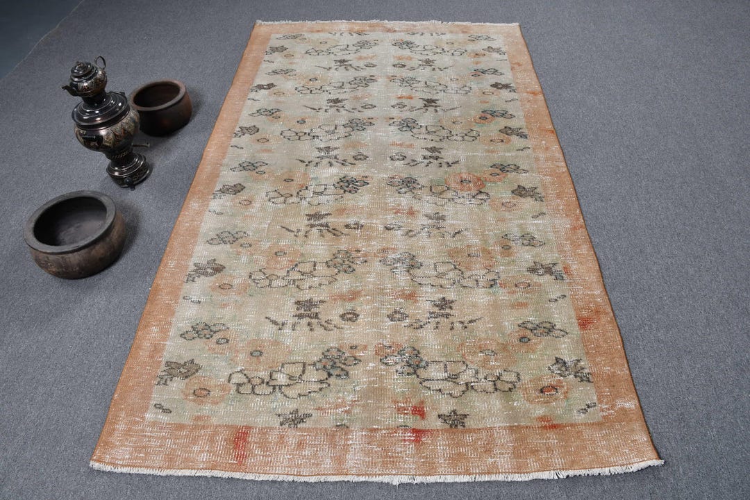 ＊ヴィンテージラグ トルコラグ スモールラグ Vintage rug 12 ＊ 8x12 特大ヴィンテージトルコラグ：ミニフラワー付きカイセリウール