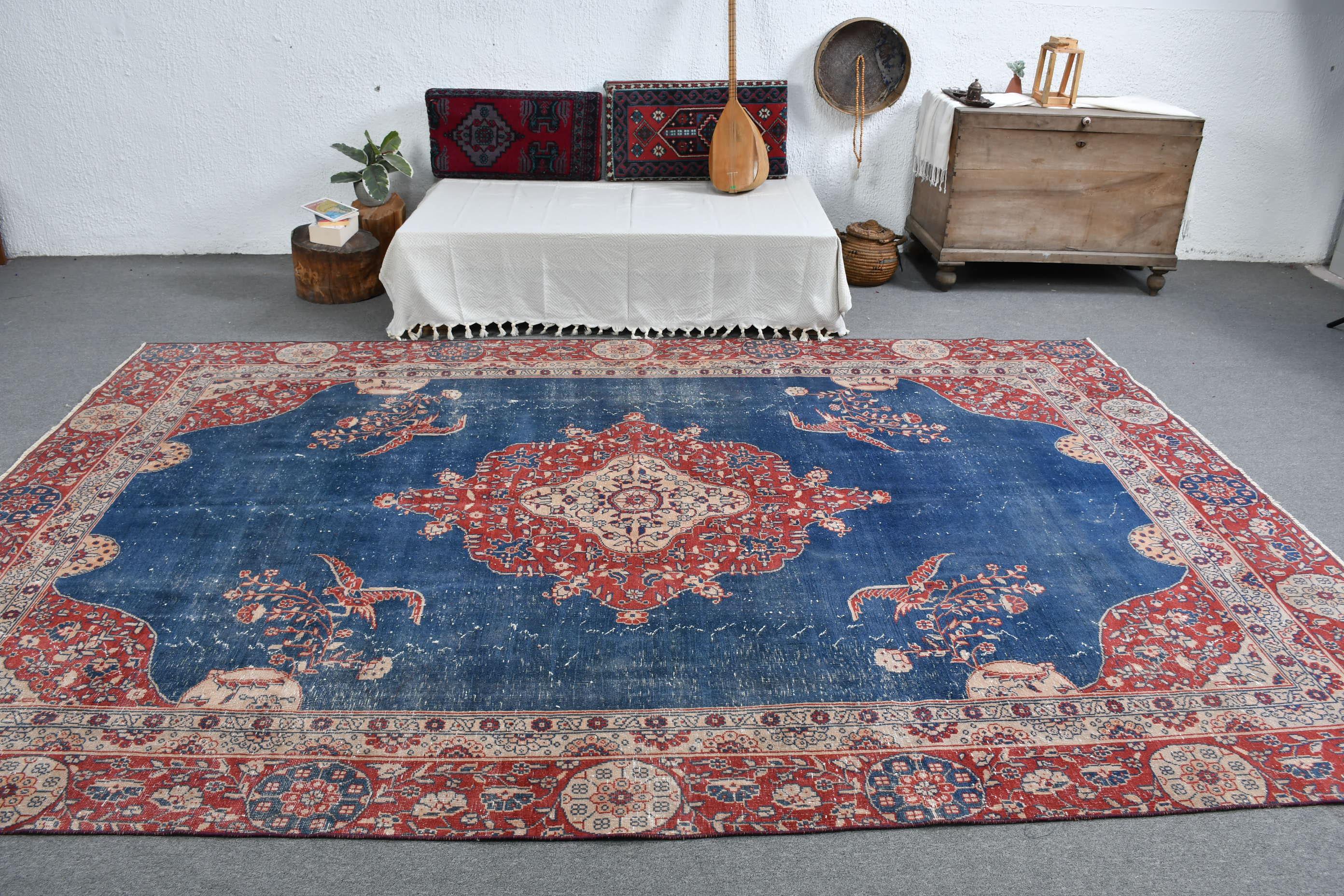 トルコ製特大ラグ 7.3x11.2フィート (223 x 340 cm)、ヴィンテージ
