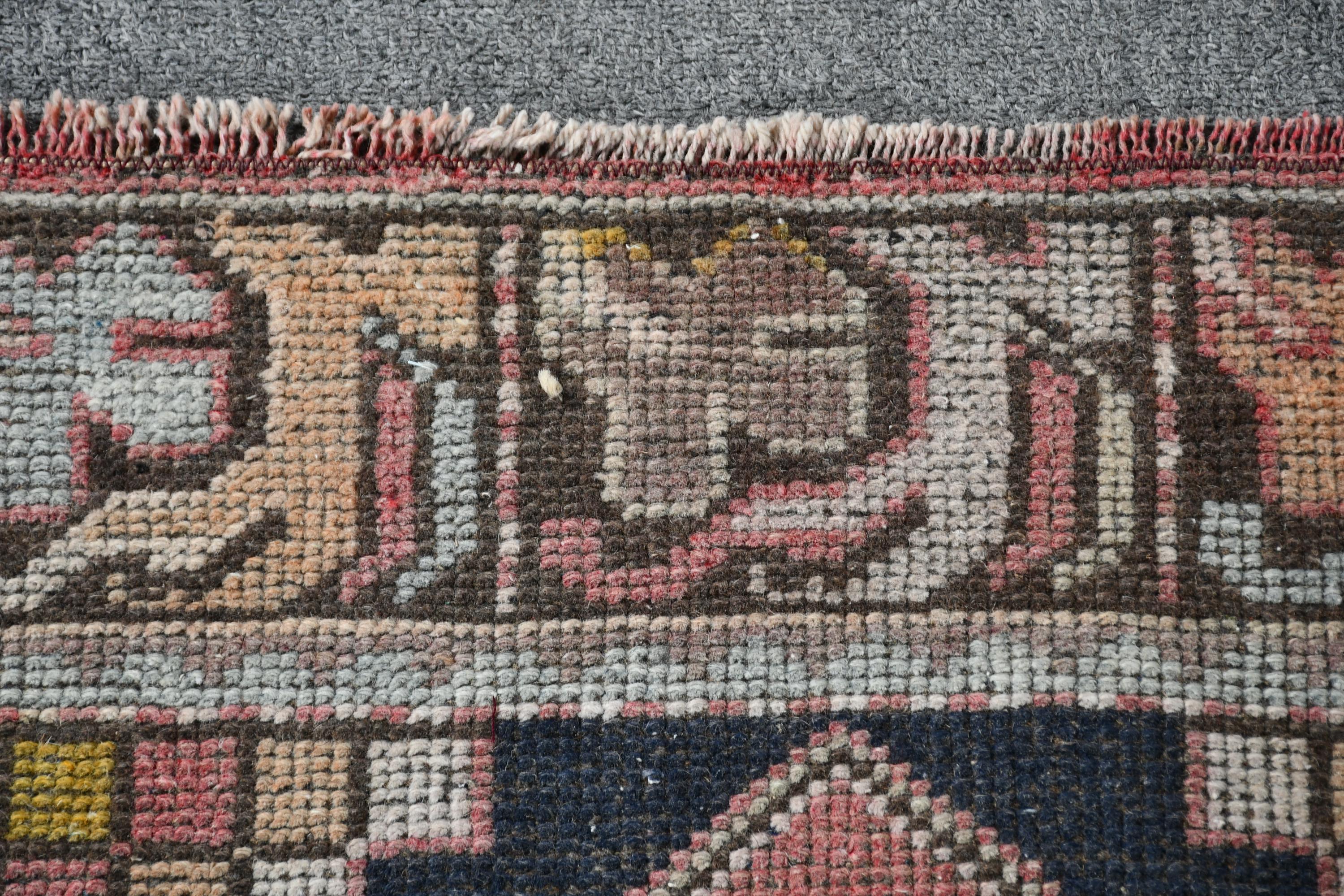 トルコラグ、3x9ランナーラグ、ヴィンテージラグ、装飾ウシャクラグ