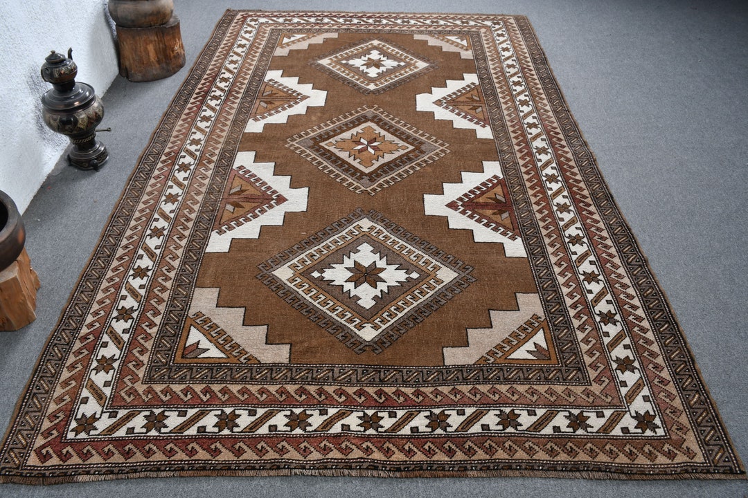 6x9.2 Ft Large Rug, Turkish Rug, Vintage Rug, Anatolian Rugs, Rugs for Salon, Brown Oushak Rugs, Gift for Her, Decorative Rug, - Etsy 6x9.2 Ft Large Rug, Turkish Rug, Vintage Rug, Anatolian Rugs, Rugs for Salon, Brown Oushak Rugs, Gift for Her, Decorative Rug, - Etsy