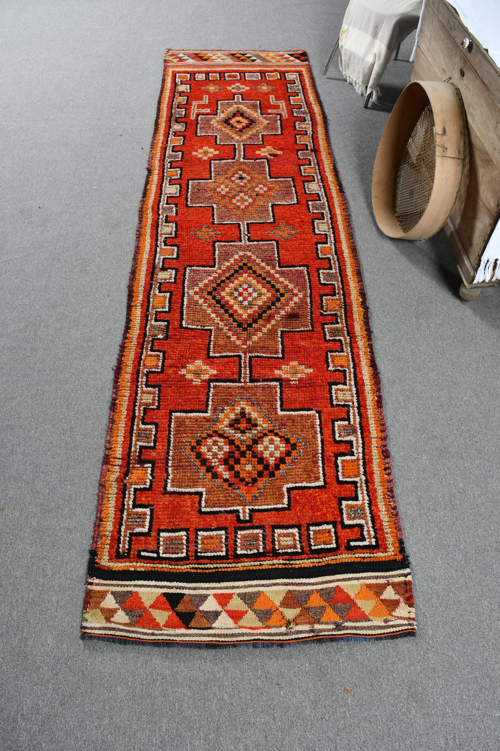 トルコ製ヴィンテージラグ 3 x 10 フィート - Etsy 日本