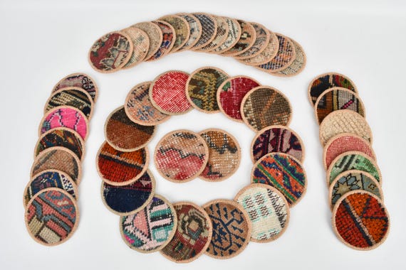 Beer Coaster, Washable Coaster, Coffee Coaster, 5x5" Drink Coaster, Vintage Coaster, Wholesale Kilim Coaster, Rug Coaster, Handmade Coaster,