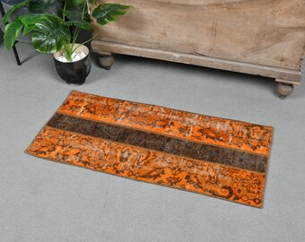 みに様専用 サンセットオレンジ 195×111 トルコヴィンテージラグ