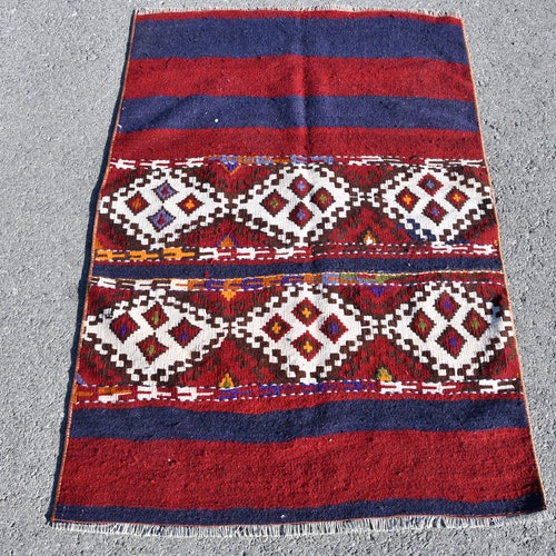Small Kilim, shops Turkish Kilim, 2.7x4.1 feet, Vintage Kilim, Handmade Kilim, Oushak Kilim, Anatolian Kilim, Wool Kilim, Oriental Kilim, SN-6732