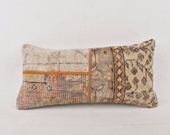 BETGINY Fundas De Almohada Boho 12x20, Diseño étnico Marrón Beige, Almohadas Decorativas Para Exteriores Para Sofá, Funda De Cojín Decorativa Con Patrón De Alfombra 2 Piezas, Funda De Almohada De Lino