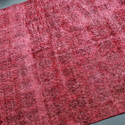 Turkish Rug, Area Rug, shops Vintage Rug, Home Decor Rug, 48x103 inches Red Carpet, Tribal Bedroom Rugs, Outdoor Floor Carpet, 10588