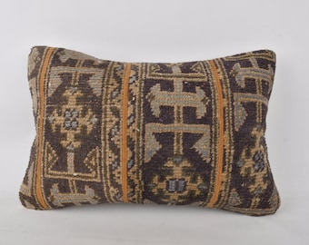 Interior Designer Pillow, Vintage Pillow, 16x24 Antique Pillows, Blue Pillow Cover, Rectangular Pillow, Patchwork Pillow, Traditional Rugs,