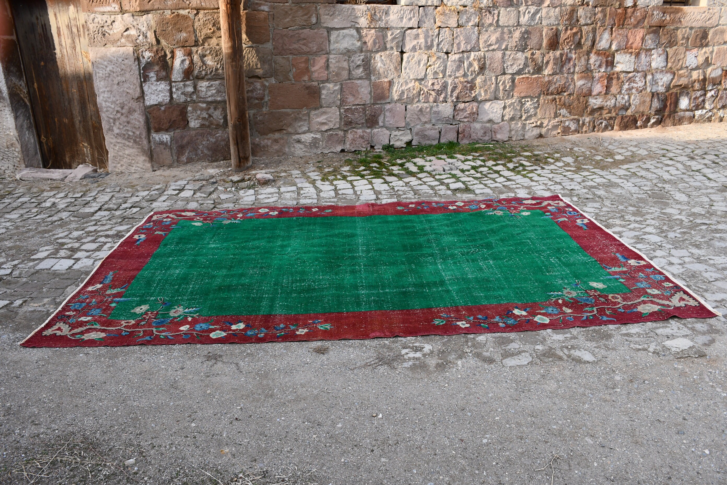 Envío gratis 6.3 x 9.5 alfombras verdes alfombra roja | Etsy