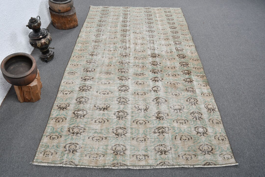トルコラグ、4.6x8.1フィートのエリアラグ、ヴィンテージラグ
