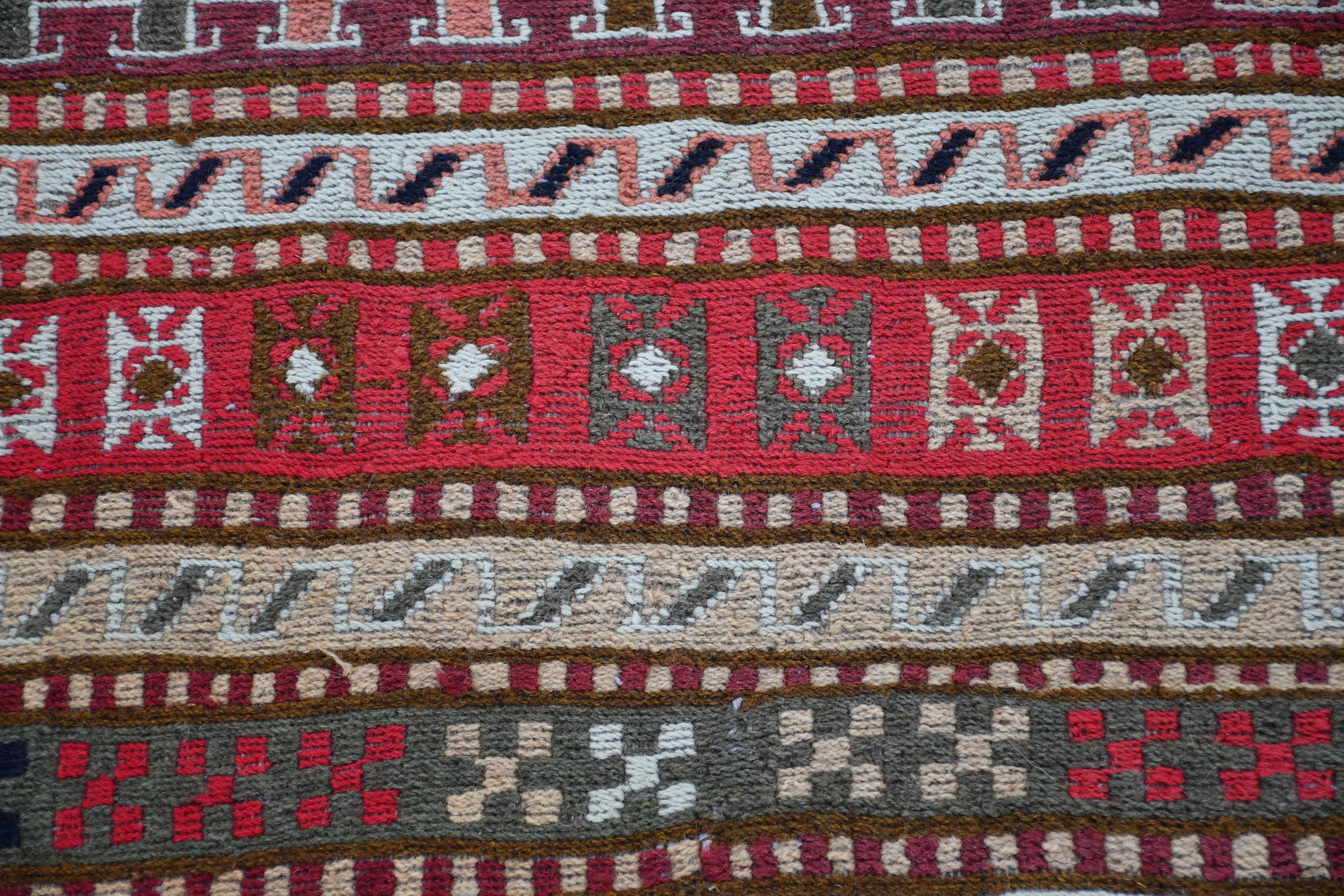 Turkish Rug, Accent 3.3x5.8 Ft Vintage Rug, Red Floral Wool Rug - Etsy