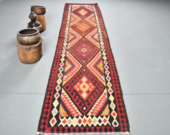 9299 Home Decor Carpet Turkish Rug 25x144 inches Pink Rug Runner Carpet Herki Rug Vintage Rug Organic Kitchen Rug
