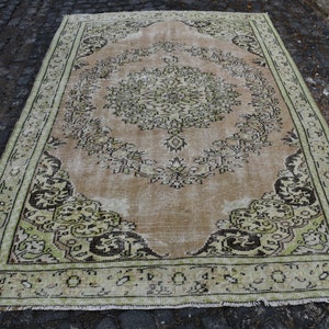 Turkey Rug, Area Rug, Salon Rug, Living Room Rug, Oversize Rug, Floor Rug, Organic Rug, Wool 5.6 x8.7  ( 172cm x 264cm ) Turkish Rug SN-2562