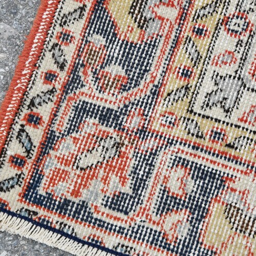 Turkish Rug, Area Rug, Vintage Rug, Oushak Rug, 47x83 inches Red Rug, Handwoven Bedroom Rug, Wool Floor Rugs, Living Room Rug, 8089 shops